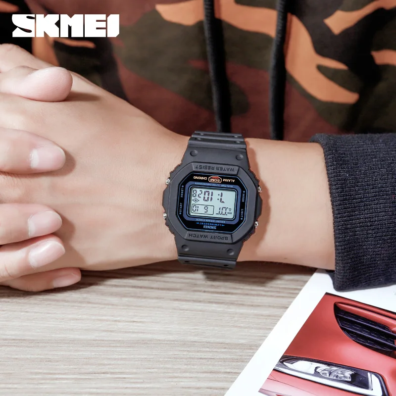 นาฬิกาดิจิตอลทหาร Skmei 1628 ส - Vintage Alarm Clock บทวิจารณ์และราคา