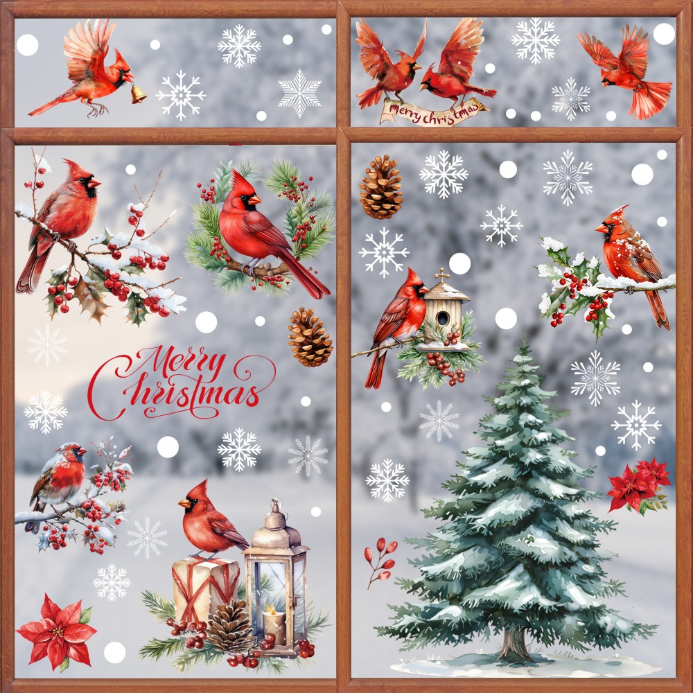 สติ๊กเกอร์ตกแต่งหน้าต่างคริสต์ - Home Decor Xmas Tree บทวิจารณ์และราคา