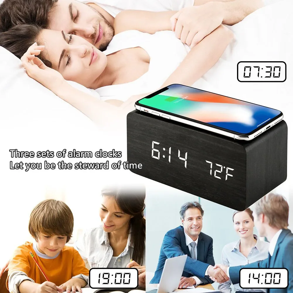 นาฬิกาปลุก LED ดิจิตอลไม้ USB/ - Vintage Alarm Clock บทวิจารณ์และราคา