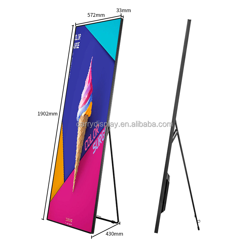 จอแสดงผลดิจิทัลแบบตั้งพื้น LED - Home Decor Mirror บทวิจารณ์และราคา