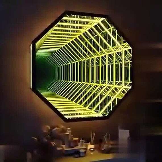 อุโมงค์ไฟกระจกอินฟินิตี้รูปทรง - Home Decor Mirror บทวิจารณ์และราคา