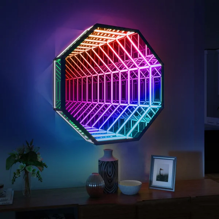 อุโมงค์ไฟกระจกอินฟินิตี้รูปทรง - Home Decor Mirror บทวิจารณ์และราคา